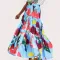 Fashion Large Size Color-Collision Printed Half-body Skirt