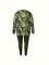 Fashion Plus Size Camouflage Print Long Sleeve Long Pants Set