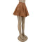 PU short leather skirt high waist wavy pleated net red skirt(Only skirt FN8653)