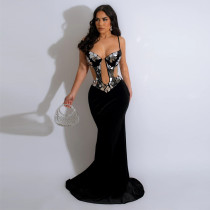 Sexy Backless Halter Sequins Floor-length Sequin Gowns Sequin Dresses