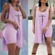 Sexy Plus Size Sleeveless Printed Set