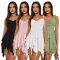 Stylish Shrunken Pleat Fashion Irregular Camisole Dress