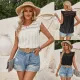 Fashion Casual Solid Color Lace Slim Small Fly Sleeve Top