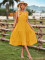 Stylish One-Shoulder Solid Color Ruffle Waist-Cutting Dress
