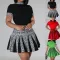 Fashion plus size new round neck short sleeve printed dresses