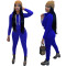 Stylish Hooded Top 2 Zipper Pockets Shrinky Pants Set