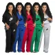 Two piece hoodie set with plush and thickened sportswear, loose fit in large size