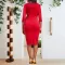 Sexy and fashionable round neck women's dress