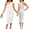 Sexy and fashionable solid color single shoulder women's dress