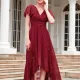 New V-neck Short sleeved Dress Solid Color Dress