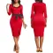 Sexy and fashionable round neck women's dress