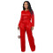 New glitter solid color long sleeved pants two-piece set