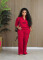 Fashion padded thickened sportswear loose plus size sweater two-piece set
