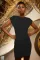 Fashion Round Neck Ruffles Cotton Fabric Sexy Dresses