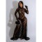 Fashion sexy see-through backless strappy trouser jumpsuit