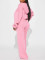Fashion Casual Sport Zipper Hooded Long Sleeve Wide Leg Two Piece Set
