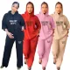 Fashion Hooded Sweatshirt Seven Sleeve Loose Pants Printed Set