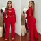 Sexy Spliced Hollow Out Stretch Wide Leg Jumpsuit