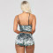 Sexy Printed Slimming Velvet Shorts Two Piece Set