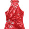 Fashion Sleeveless High Split Solid Color Hot Rhinestone Dresses