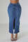Fashion Denim Split Half-body Skirt