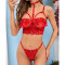 Sexy Temptation Erotic Lingerie Set Breast Exposure Mesh Embroidery Passion Uniforms