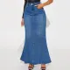 Fashion Stretchy denim bustier skirt