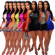 Sexy Skirt Jumpsuit Glossy Two Piece Set