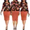 Sexy Fashion Digital Print Long Sleeve Dresses