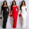 Fashion Solid Color Sexy Splicing Backless Long Dresses Dresses