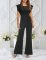 Stylish ruffled casual wide-legged strappy jumpsuit