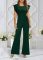 Stylish ruffled casual wide-legged strappy jumpsuit
