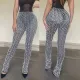 Fashion Large Size High Waisted Hip Lifting Stacking Pants Slim Long Pants