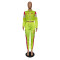 Fashion casual sports splicing two-piece set