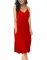 Fashion V-neck sleeveless halter solid color mid-length pleated dress