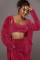 Fashionable Woolen Jacket Pocket 3 Piece Set