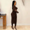 Fashionable Woolen Jacket Pocket 3 Piece Set