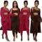Fashionable Woolen Jacket Pocket 3 Piece Set
