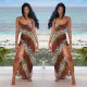 Sexy Tiger Print Halter Dress