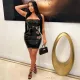 Stylish Love Heart Hot Rhinestone Decoration One Shoulder Sexy Dresses
