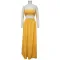 Fashion Sleeveless Wrap Split Long Dress Polka Dot Two Sets