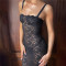 Fashion one-line collar sexy see-through lace slimming halter dresses