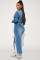 Fashion Long Sleeve Denim Trench Coat Jacket Cardigan Denim Poncho Dresses