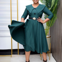 Fashion A-line plus size dress