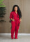 Fashion padded thickened sportswear loose sweater two-piece set