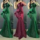 Sexy One Shoulder Sleeveless Gowns Wrap Hip Long Dresses