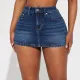 Fashion Stretch Denim Half Body Skirt