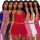 Fashion suspenders mesh see-through ruffles sexy two-piece set