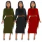 Fashion round neck short top Slim half-body skirt fringe sexy two-piece set