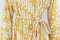 Fashion Lantern Sleeve Print Hand Knit Belt Ruffle Dresses